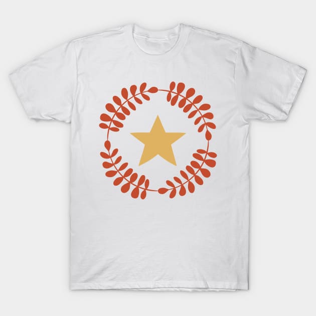 Folk Art Star Ring T-Shirt by SWON Design